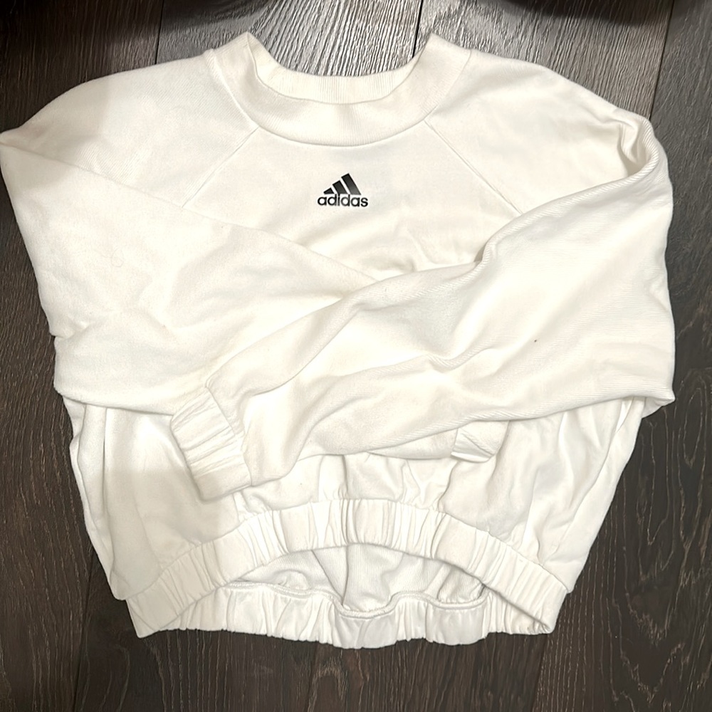 White king sleeve adidas crop S